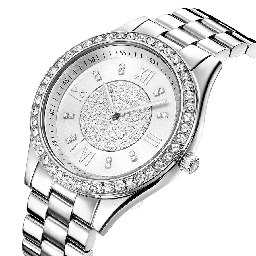 JBW Mondrian Silver Diamond Dial Stainless Steel Ladies Watch J6303A - Dawson Watches #2