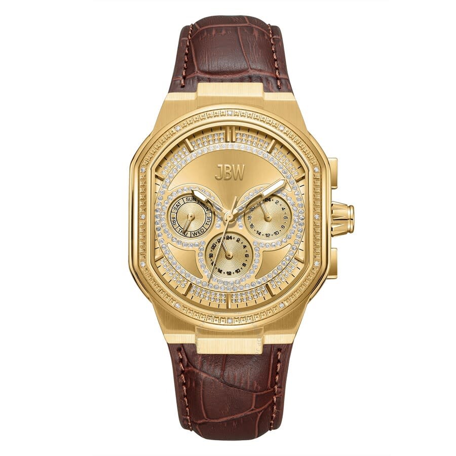 JBW Orion Collection GMT Automatic Gold Dial Men's Watch J6408B - Dawson Watches