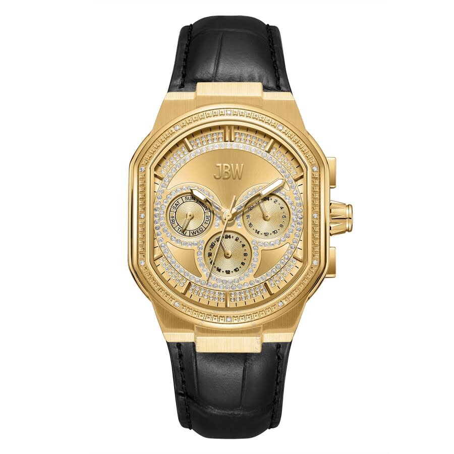 JBW Orion Collection GMT Automatic Gold Dial Men's Watch J6408D - Dawson Watches