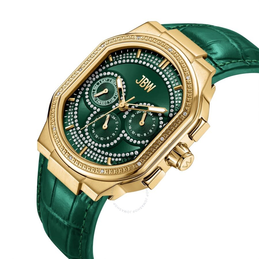 JBW Orion Collection GMT Automatic Green Dial Men's Watch J6408E - Dawson Watches #2