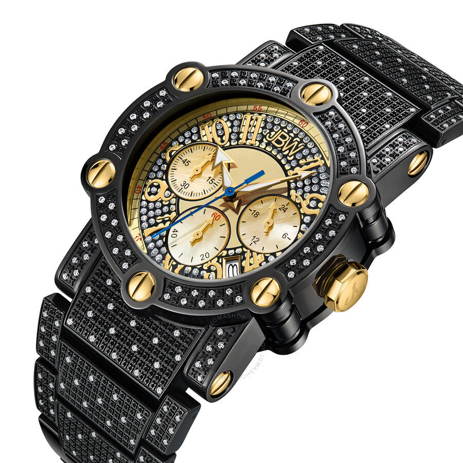 JBW Phantom Chronograph Quartz Diamond Black Dial Men's Watch JB-6215-200-C - Dawson Watches #2