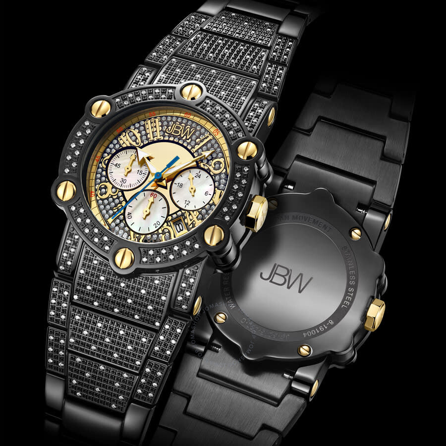 JBW Phantom Chronograph Quartz Diamond Black Dial Men's Watch JB-6215-200-C - Dawson Watches #5