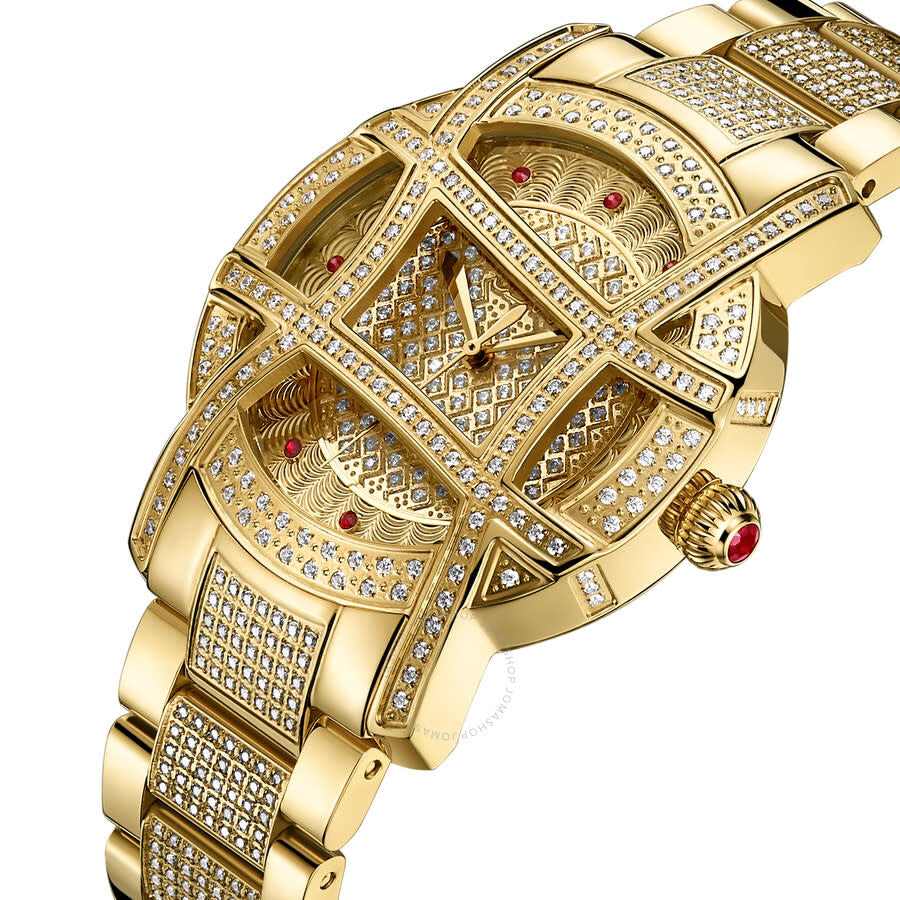 JBW Platinum Series Diamond Gold-tone Dial Ladies Watch PS510A - Dawson Watches #2