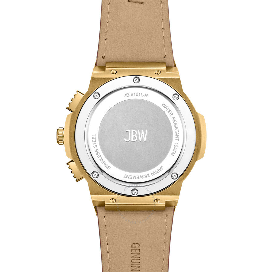 JBW Saxon GMT Quartz Gold Dial Unisex Watch JB-6101L-R - Dawson Watches #2