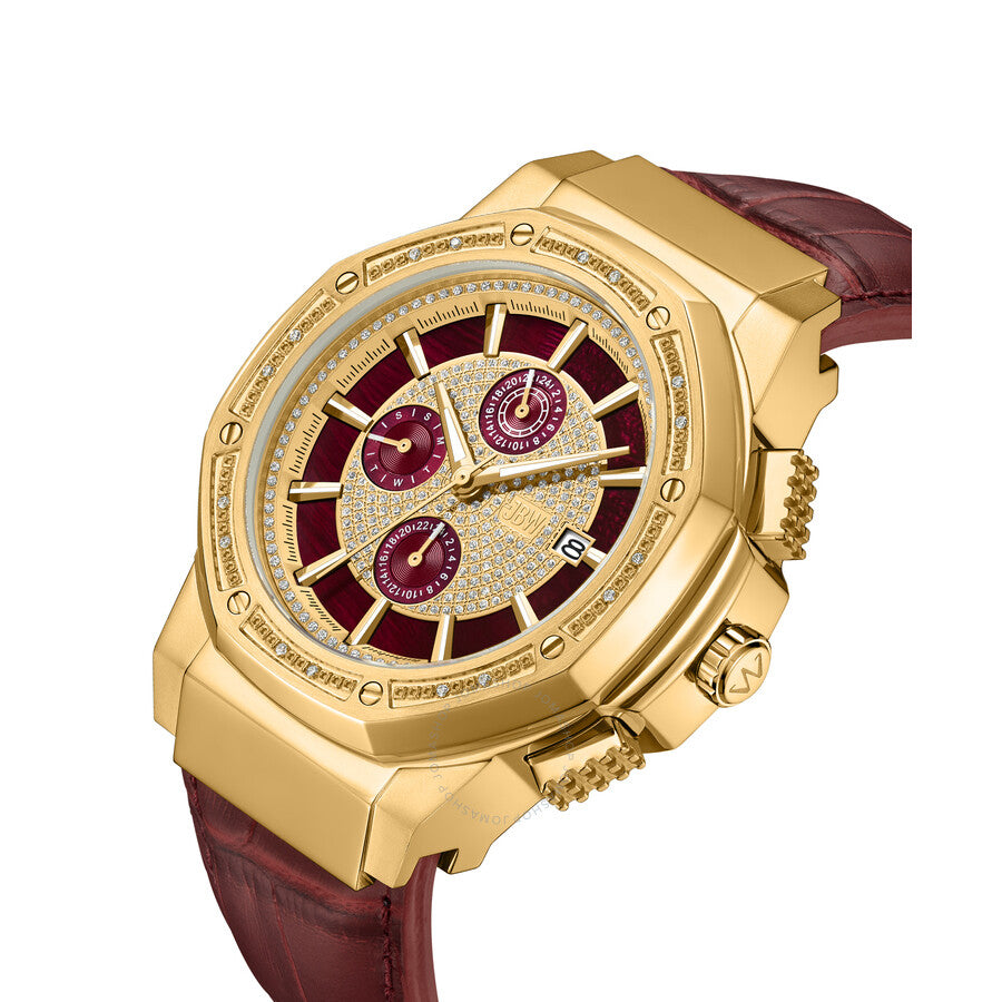JBW Saxon GMT Quartz Gold Dial Unisex Watch JB-6101L-R - Dawson Watches #3