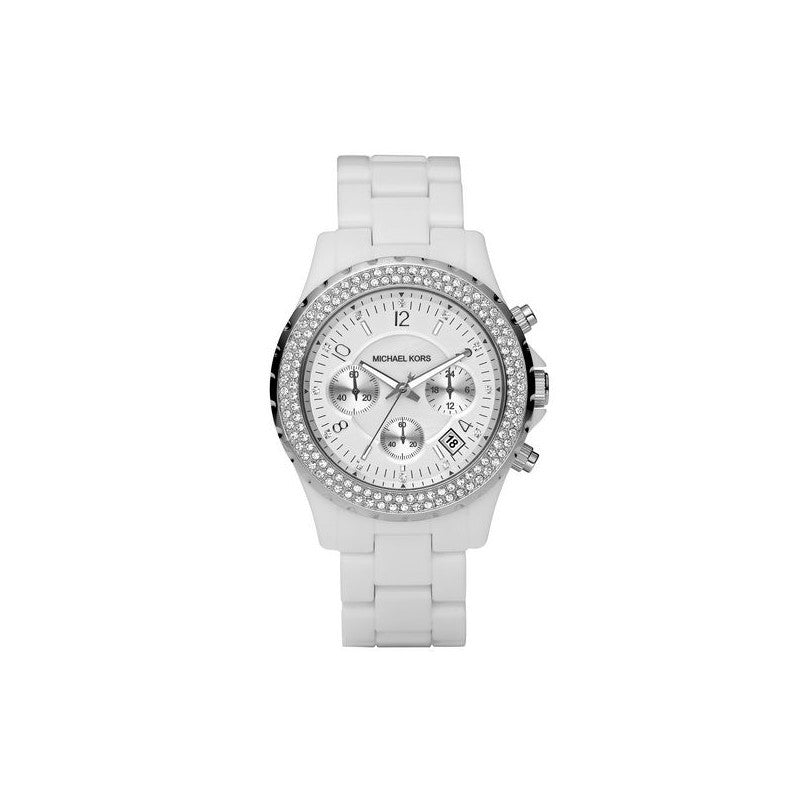 Michael Kors Runway Crystal Paved White Ladies Watch MK5188