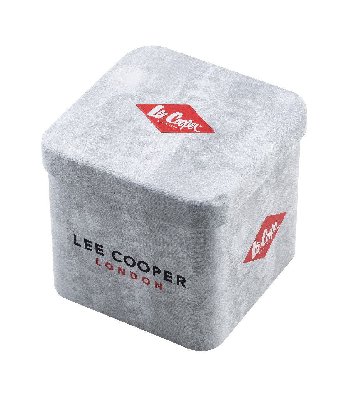 Lee Cooper London watch box with red logo and brand name