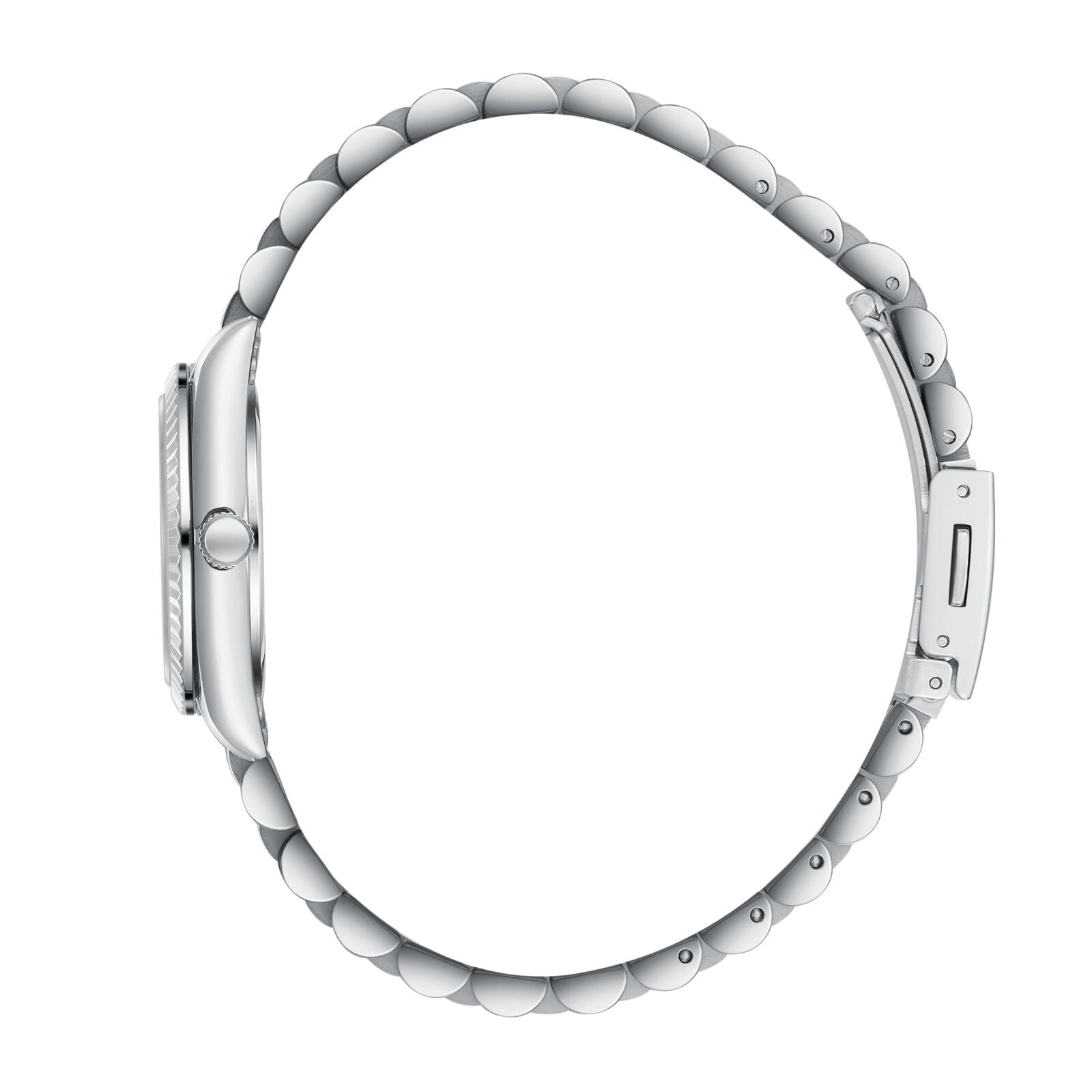 Lee Cooper LC08303 watch side profile showing steel case and band details