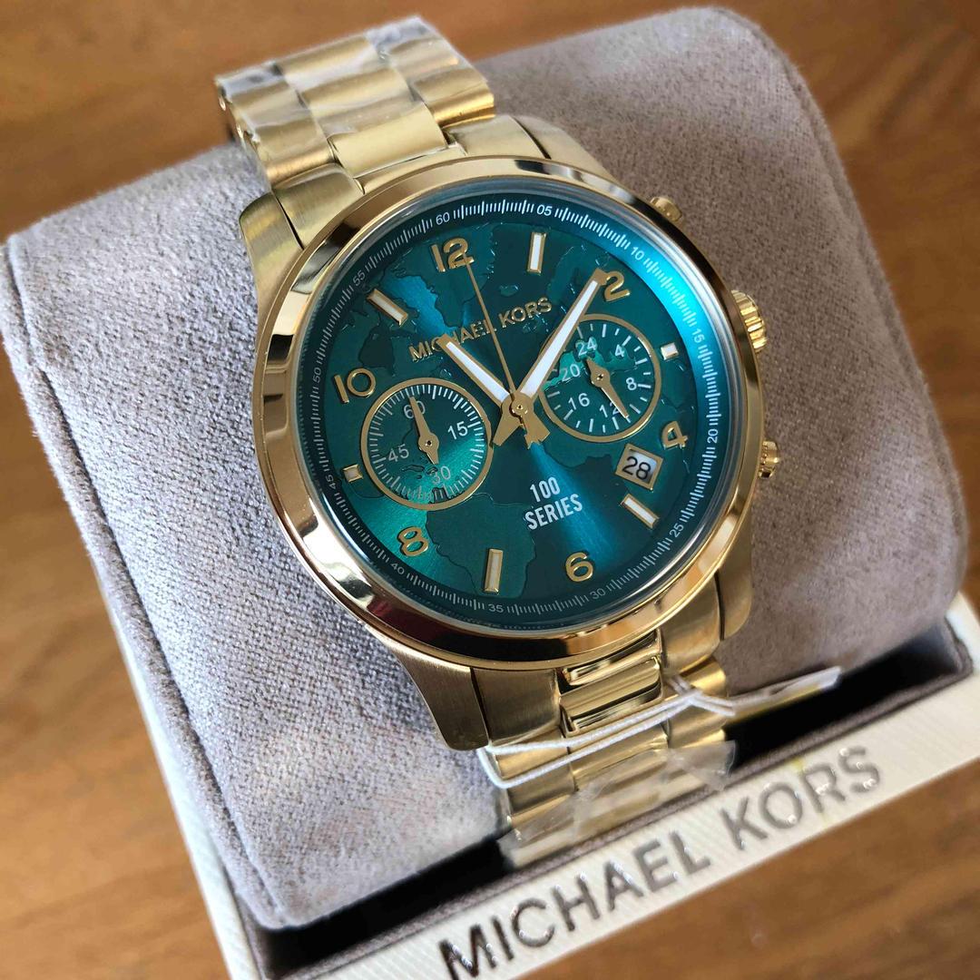 Michael Kors Hunger Stop Chronograph Turquoise Dial Ladies Watch MK5815