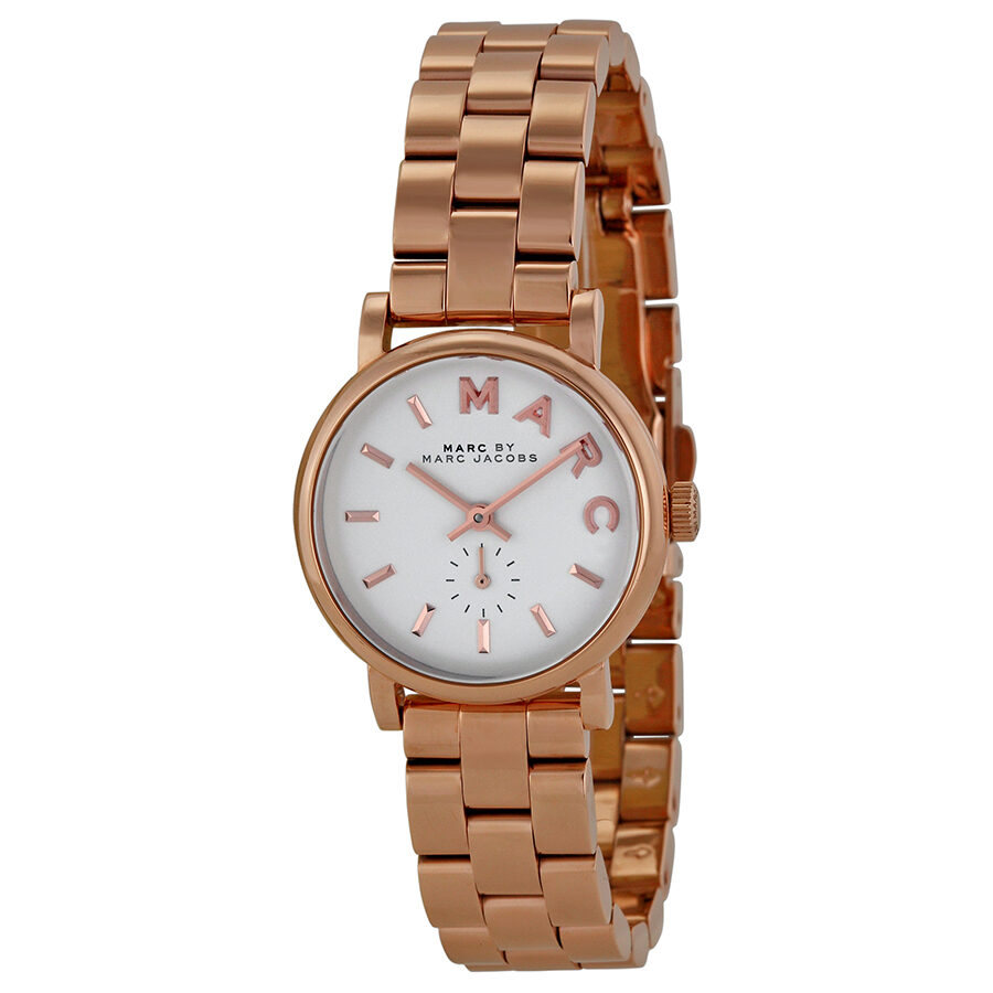 Marc by Marc Jacobs Baker White Dial Rose Gold-plated Ladies Watch MBM3248 - BigDaddy Watches