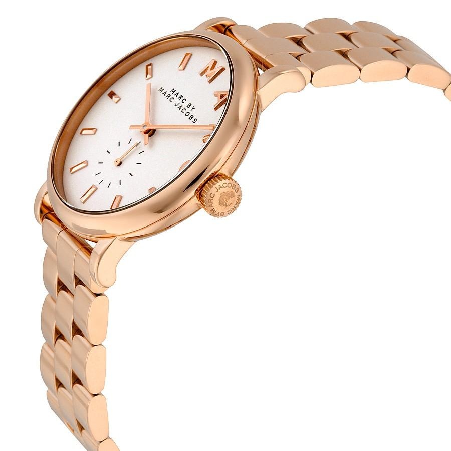 Marc Jacobs Silver Dial Rose Gold-Tone 36mm Ladies Watch MBM3244 - Dawson Watches