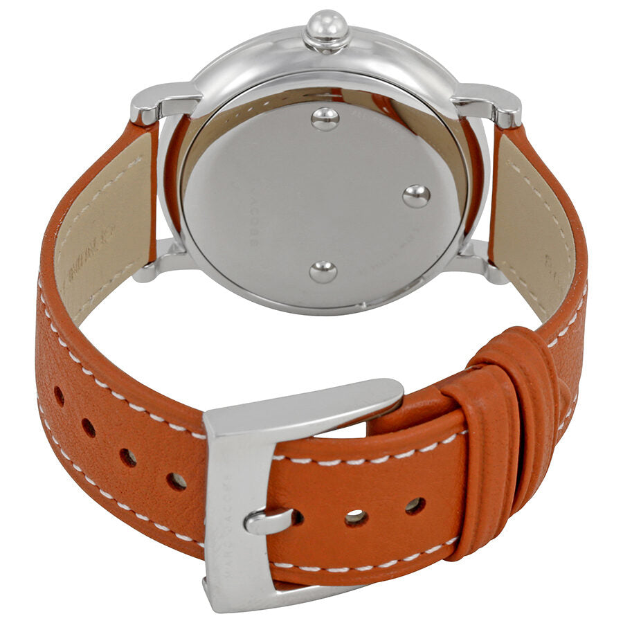 Marc Jacobs Roxy White Dial Brown Leather Silver Watch MJ1571