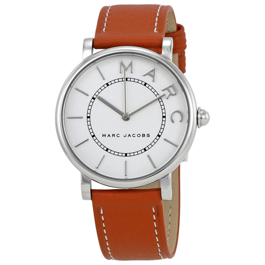 Marc Jacobs Roxy White Dial Brown Leather Silver Watch MJ1571