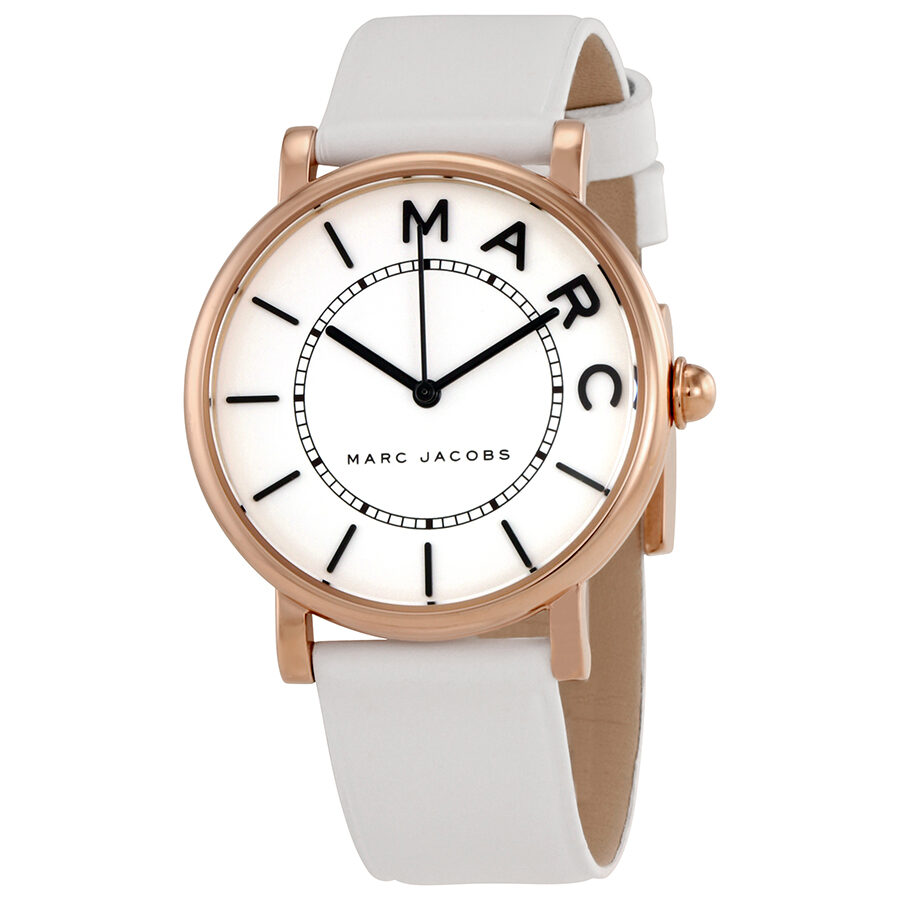 Marc Jacobs Roxy White Dial White Leather Ladies Watch MJ1561 - BigDaddy Watches