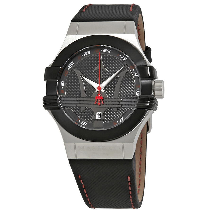 Maserati Potenza Black Dial Black Leather Men's Watch R8851108001 - Dawson Watches