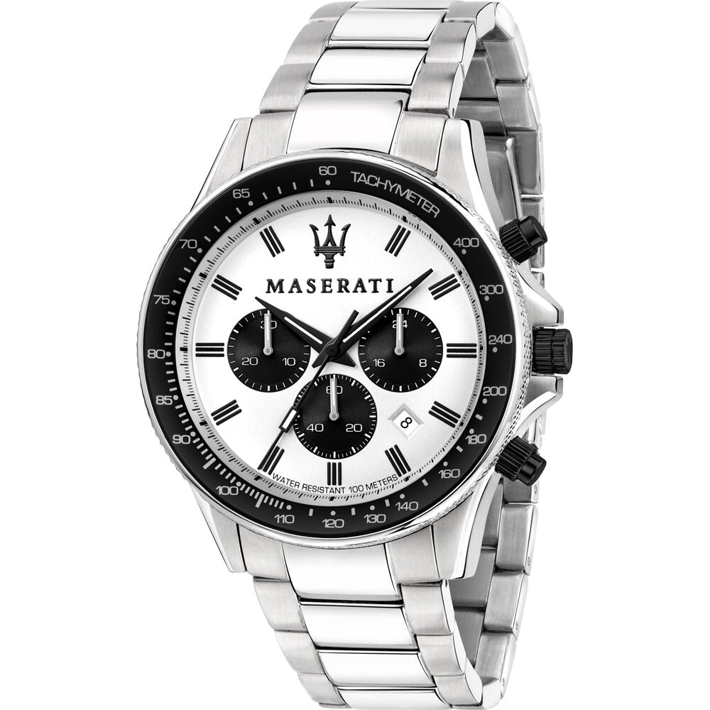 Maserati Sfida Chronograph Quartz White Dial Watch R8873640003