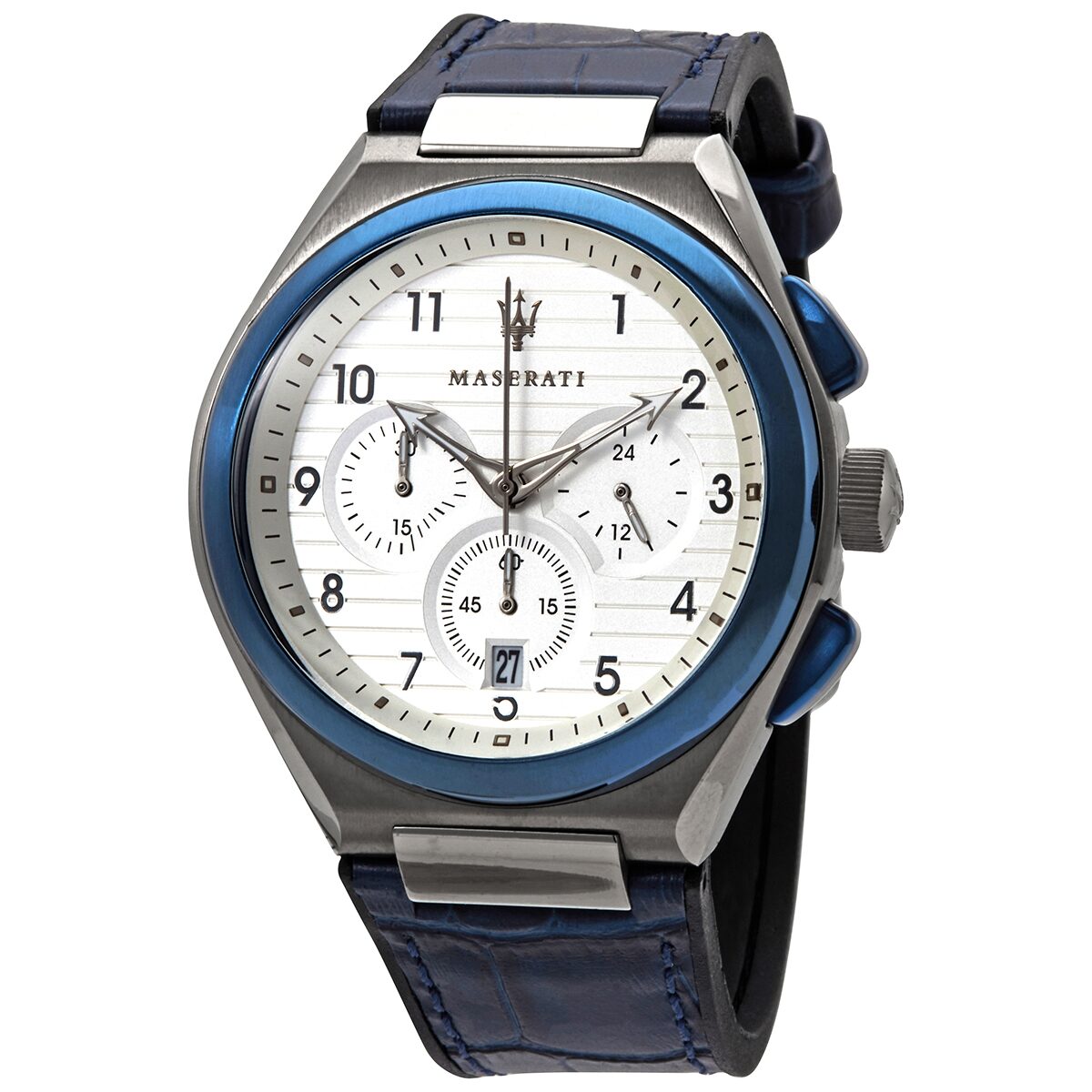 Maserati Triconic Chronograph Quartz White Dial Men's Watch #R8871639001 - Dawson Watches