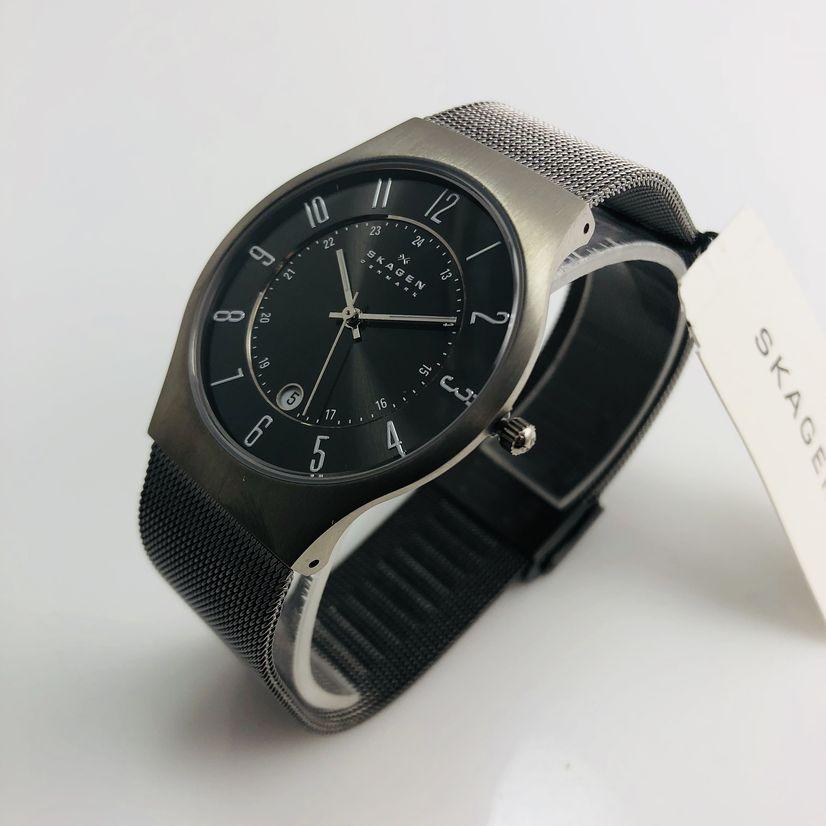 Skagen Gunmetal Dial Stainless Steel Mesh Men's Watch 233XLTTM