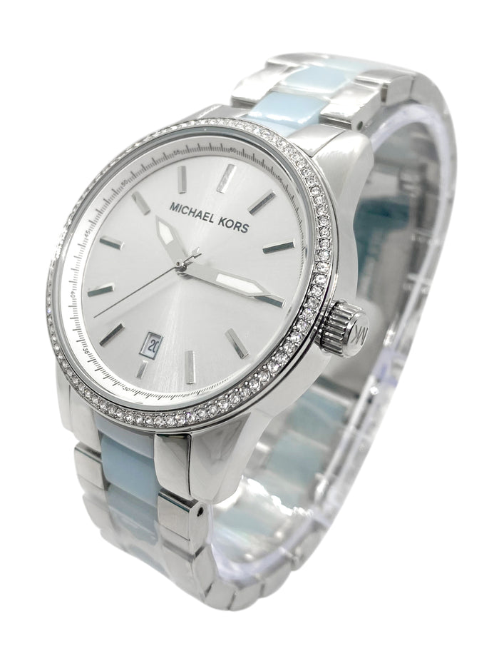 Michael Kors Parker Blue and Silver Women's Watch - MK6348