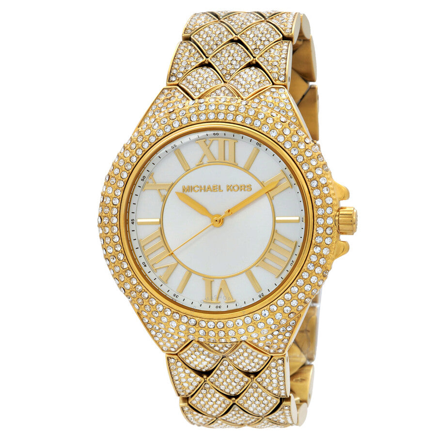 Michael Kors Camille Quartz Crystal White Dial Ladies Watch MK4800 - Dawson Watches