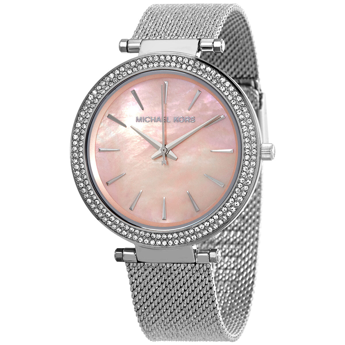 Michael Kors Crystal Pink Mother of Pearl Dial Ladies Watch #MK4518 - Dawson Watches