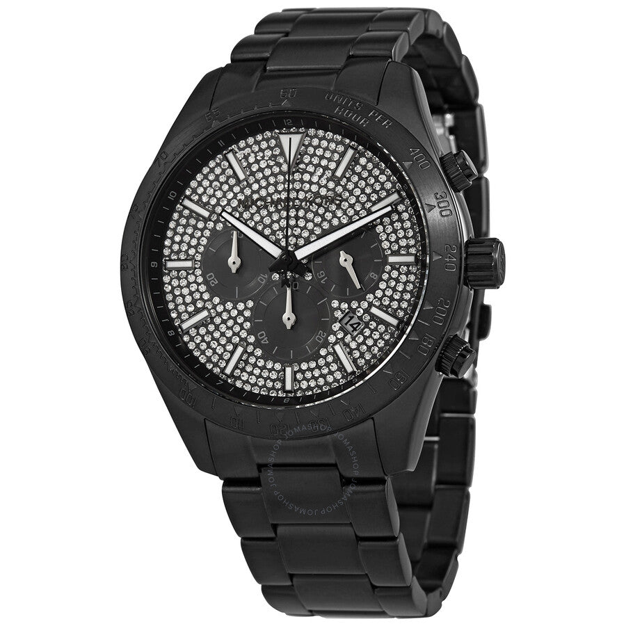 Michael Kors Layton Chronograph Quartz Black Stainless Steel Men's Watch MK8899 - Dawson Watches