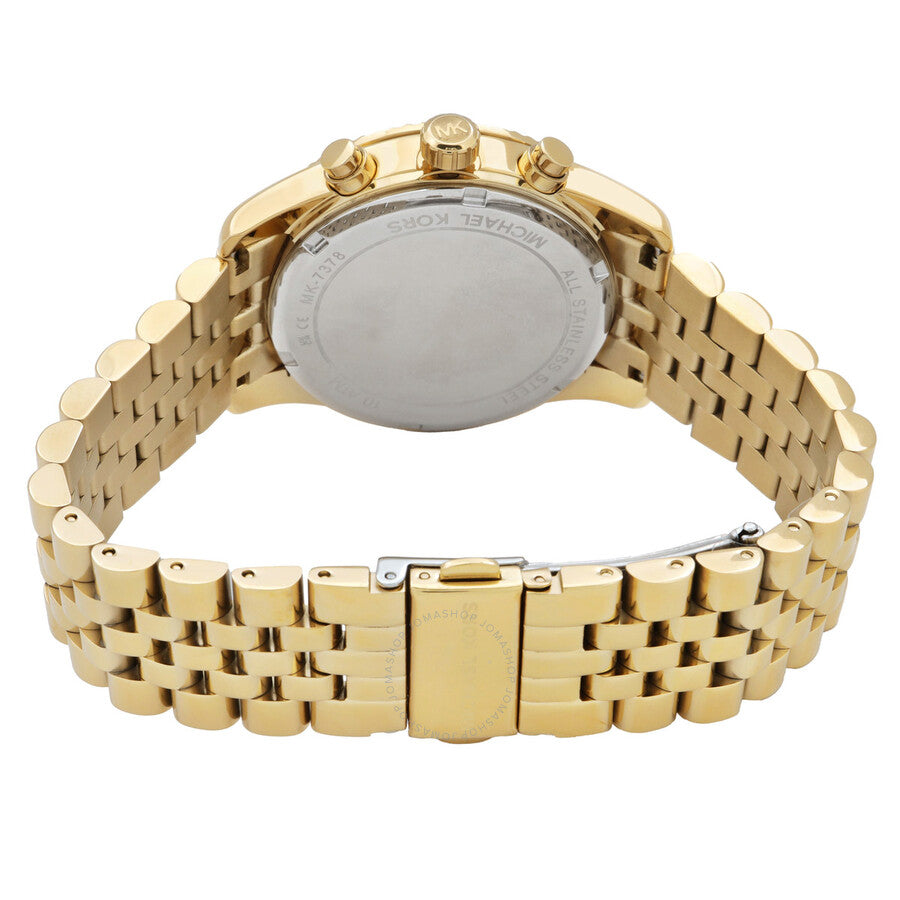 Michael Kors Lexington Chronograph Quartz Gold Dial Ladies Watch MK7378 - Dawson Watches #3