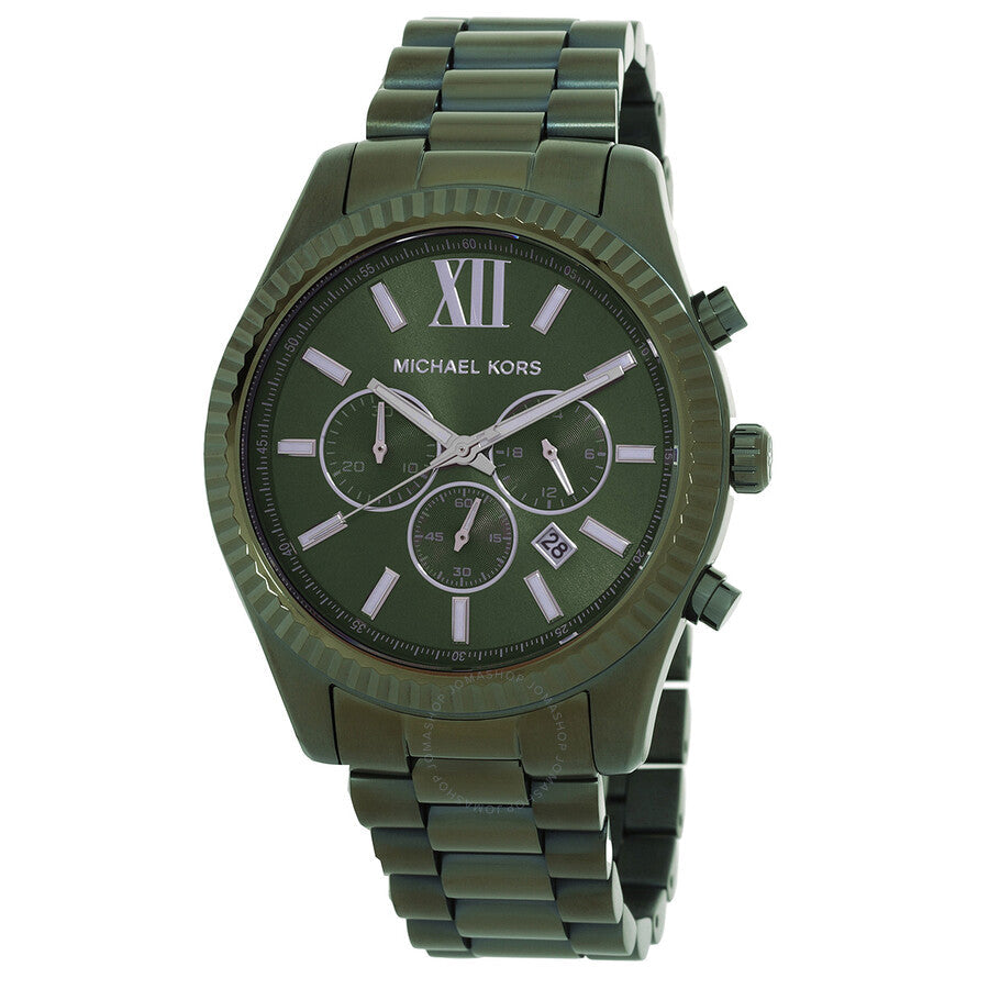 Michael Kors Lexington Chronograph Quartz Green Dial Men's Watch MK9166 - Dawson Watches