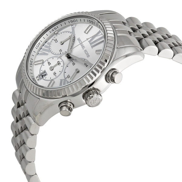 Michael Kors Lexington Chrono All Silver Unisex Watch MK5555