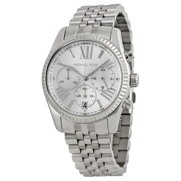 Michael Kors Lexington Chrono All Silver Unisex Watch MK5555