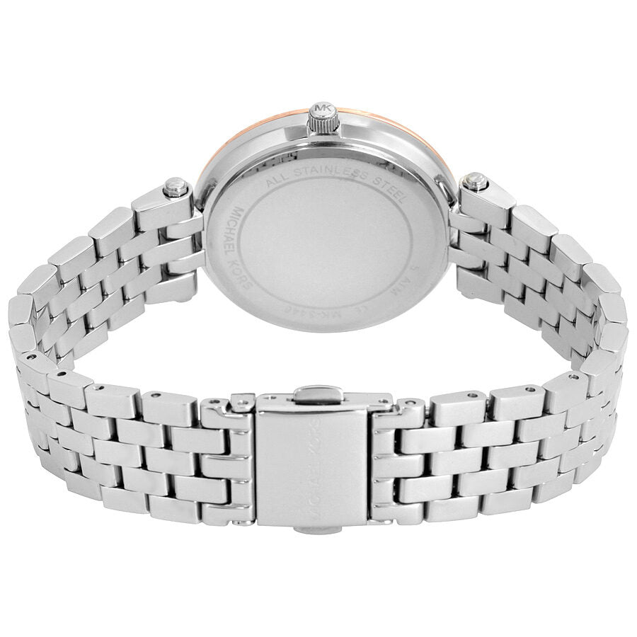 Michael Kors Mini Darci Pave Dial Silver Women's Watch - MK3446