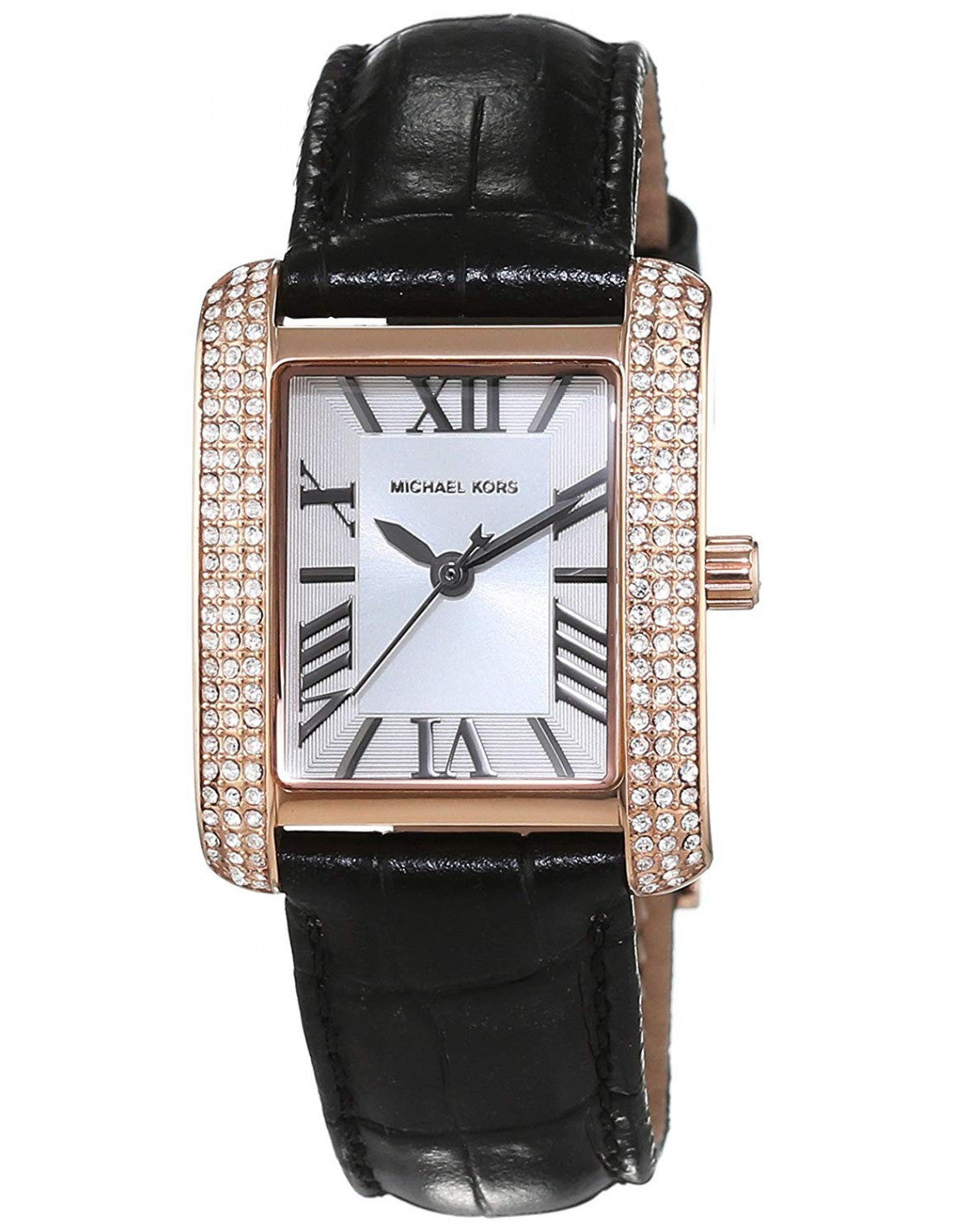 Michael Kors Rose Quartz Black Leather Ladies Watch  MK2336 - Dawson Watches