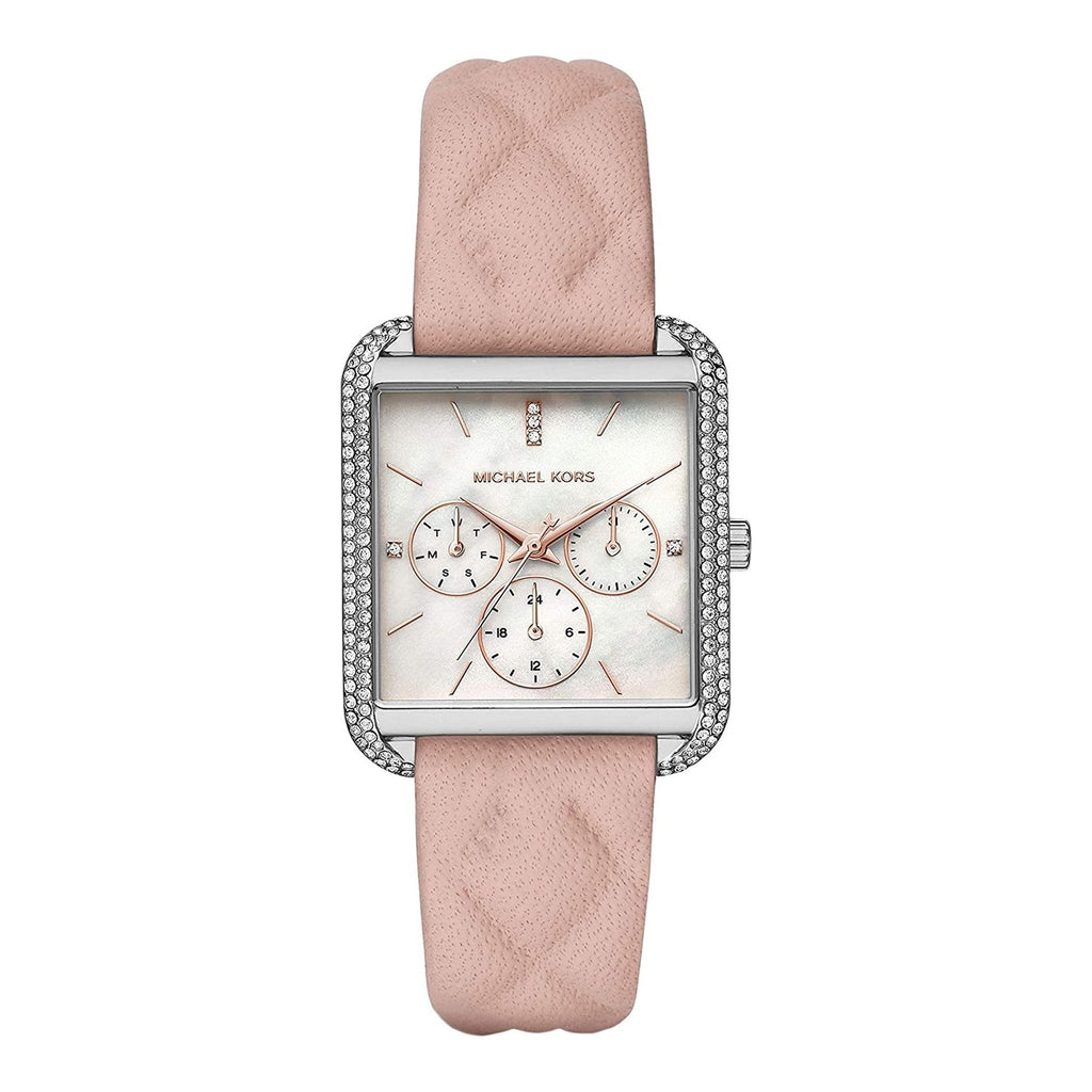 Michael Kors Drew MOP Dial Pink Leather Women's Watch - MK2768