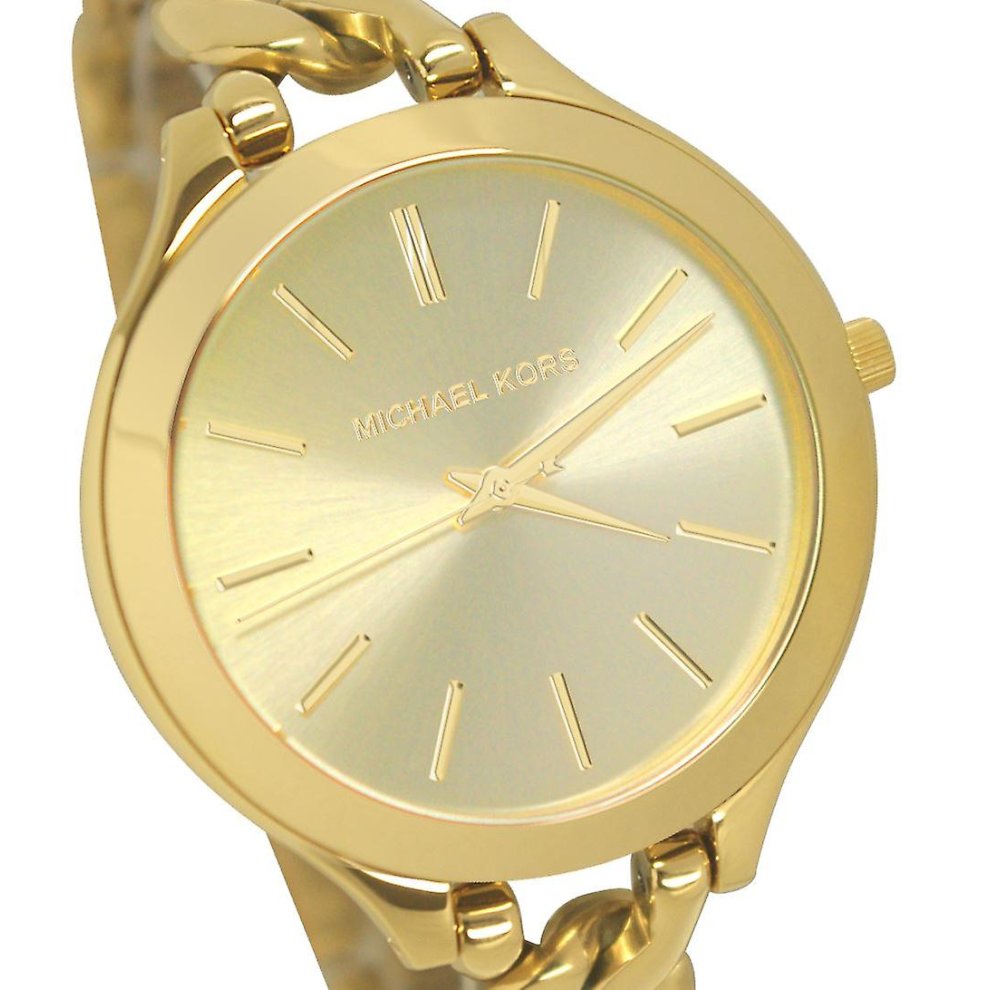 Michael Kors Slim Runway Champagne Dial Gold Ladies Watch MK3222