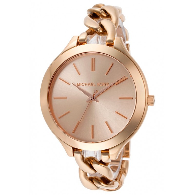 Michael Kors Slim Runway Twist Rose Dial Ladies Watch MK3223