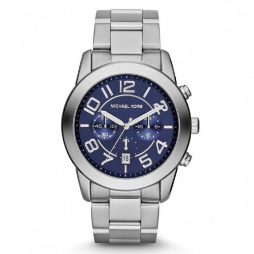 Michael Kors Mercer Chronograph Blue Dial Silver Men's Watch MK8329