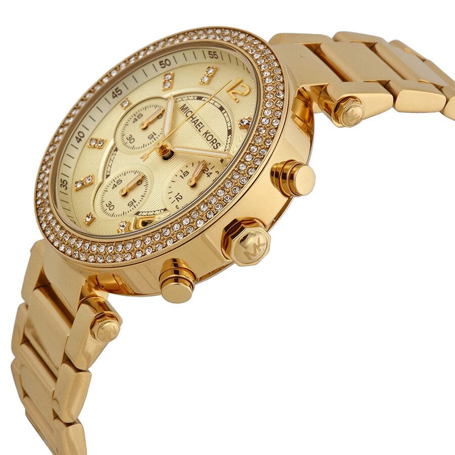 Michael Kors Parker Chronograph Champagne Dial Ladies Watch #MK5354 - Dawson Watches #2