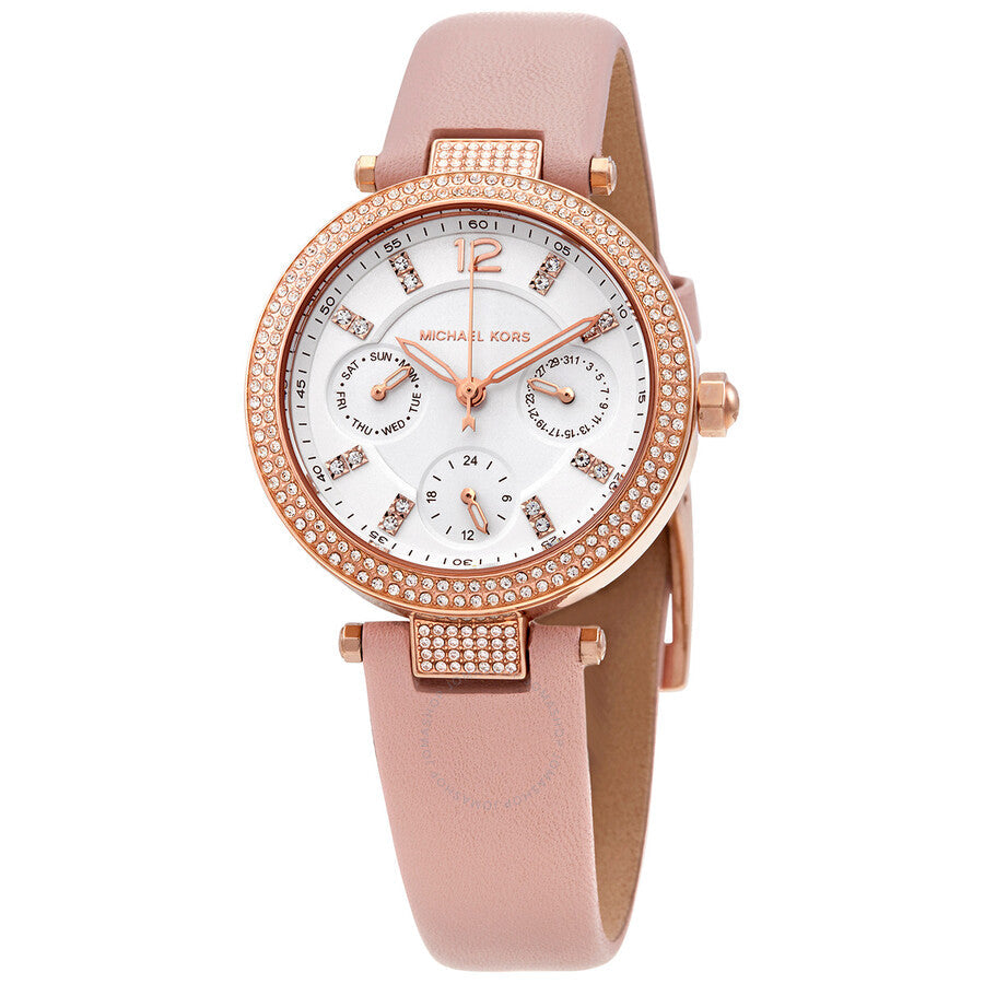 Michael Kors Parker Multi-Function Quartz Crystal White Dial Ladies Watch MK2914 - Dawson Watches