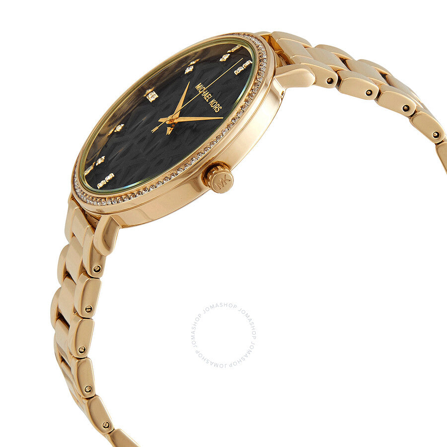 Michael Kors Pyper Quartz Crystal Black Dial Ladies Watch MK4593 - Dawson Watches #2