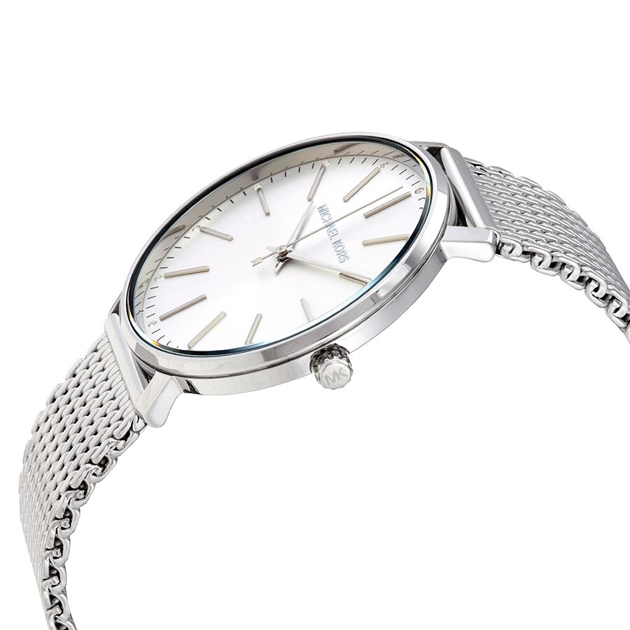 Michael Kors Pyper Quartz Crystal Silver Dial Ladies Watch MK4338