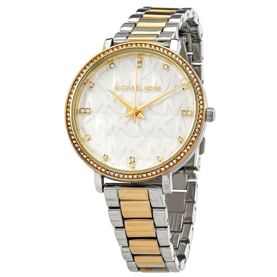 Michael Kors Pyper Quartz Crystal White Dial Ladies Watch MK4595 - Dawson Watches
