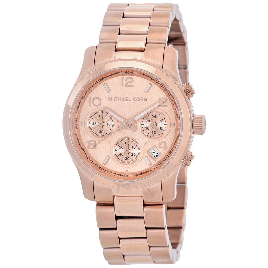 Michael Kors Runway Chronograph Quartz Rose Gold Dial Watch MK7324 - Dawson Watches