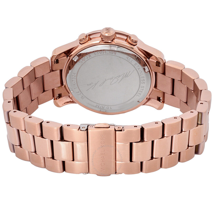 Michael Kors Runway Chronograph Quartz Rose Gold Dial Watch MK7324 - Dawson Watches #3