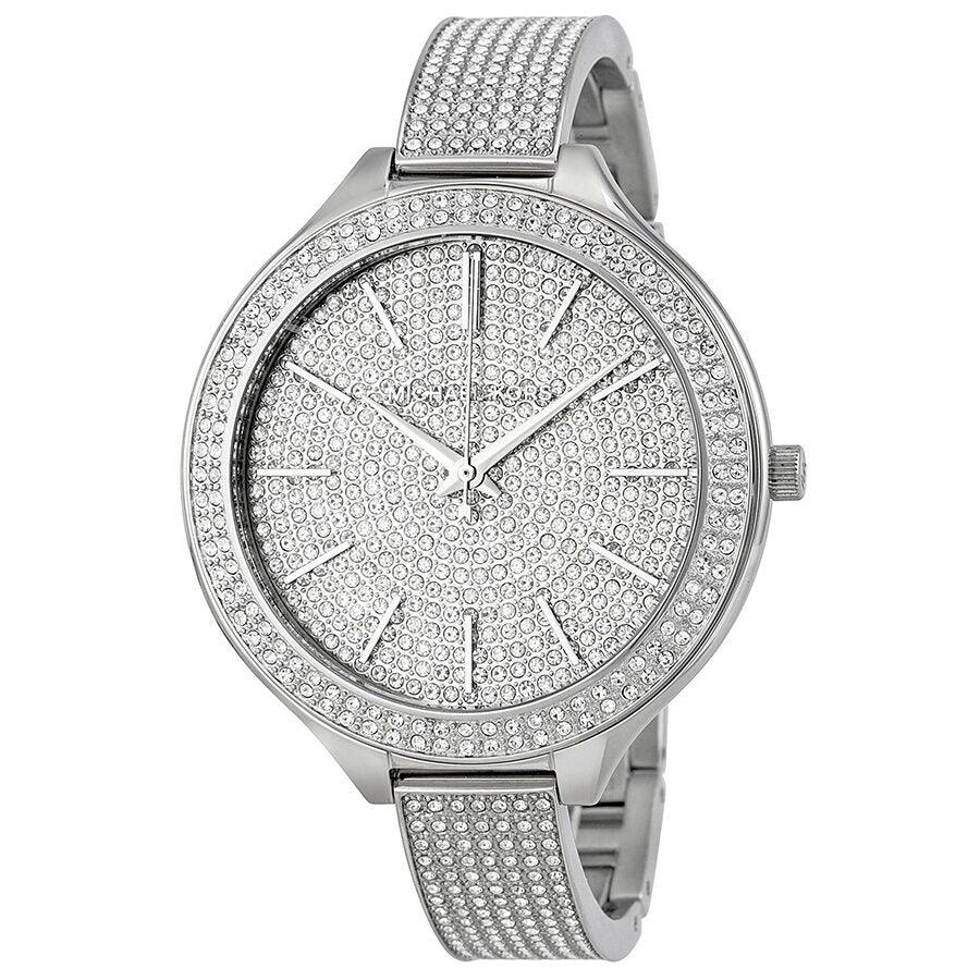 Michael Kors Runway Crystal Pave Dial Stainless Steel Ladies Watch MK3250 - BigDaddy Watches