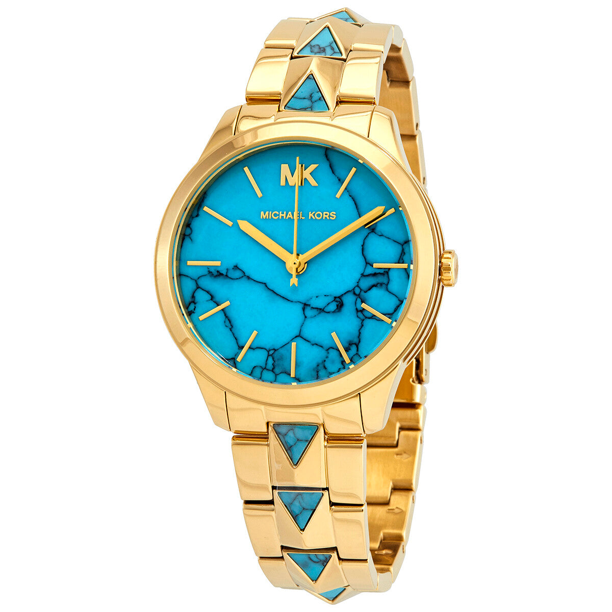 Michael Kors Runway Mercer Turquoise Dial Ladies Watch MK6670 - BigDaddy Watches