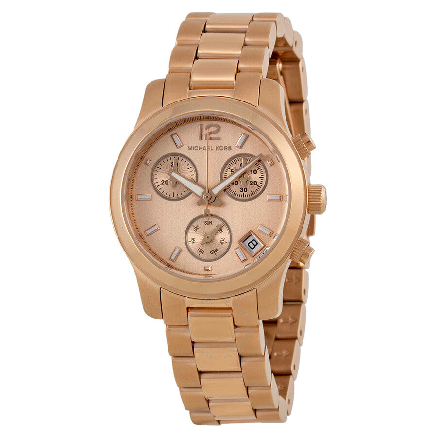 Michael Kors Runway Chronograph Rose Gold Ladies Watch MK5430