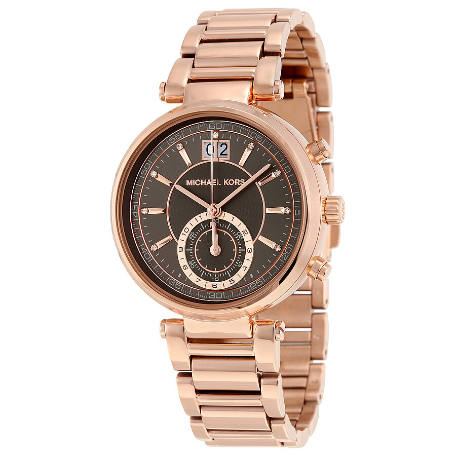 Michael Kors Sawyer Grey Dial Rose Gold-plated Ladies Watch MK6226 - BigDaddy Watches