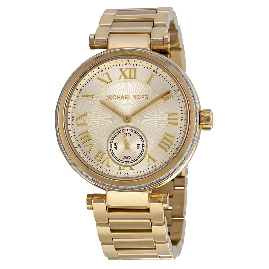 Michael Kors Skylar Champagne Dial Gold-tone Ladies Watch MK5867 - BigDaddy Watches