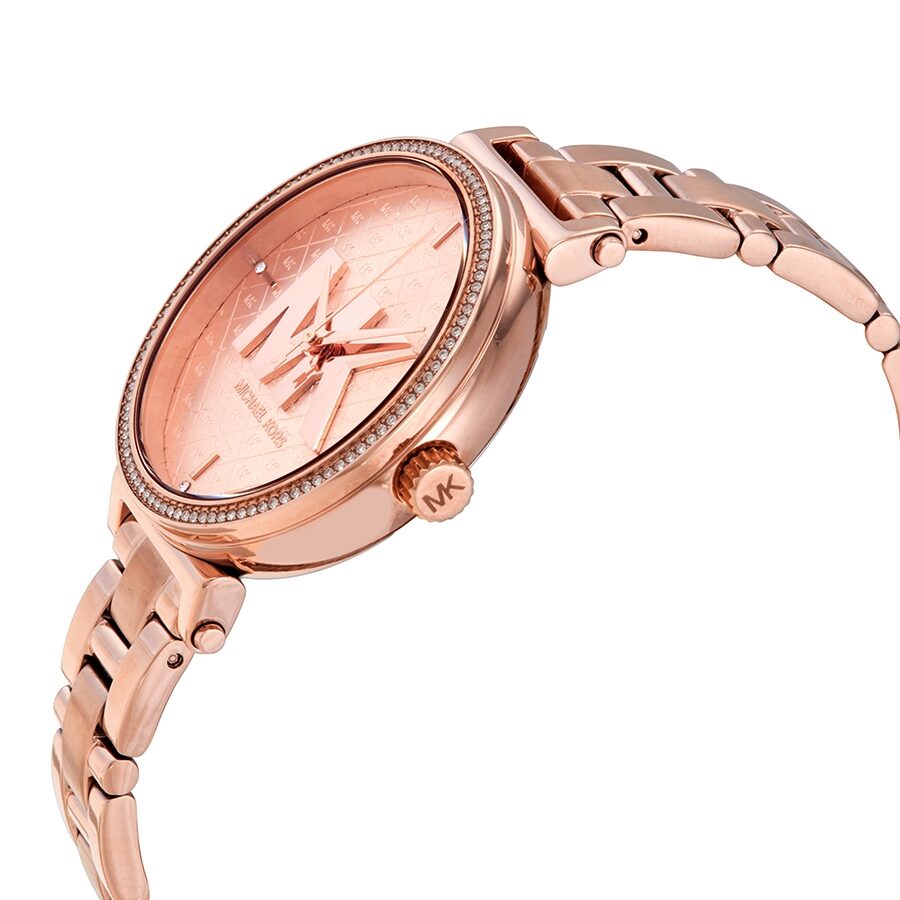 Michael Kors Sofie Quartz Crystal Rose Gold Dial Ladies Watch MK4335 - BigDaddy Watches #2