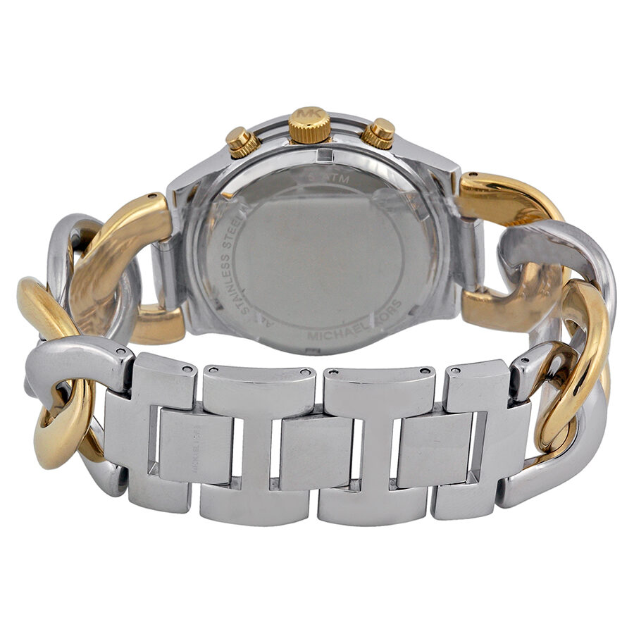 Michael Kors Twist Chain  Chronograph White Dial Ladies Watch MK3199